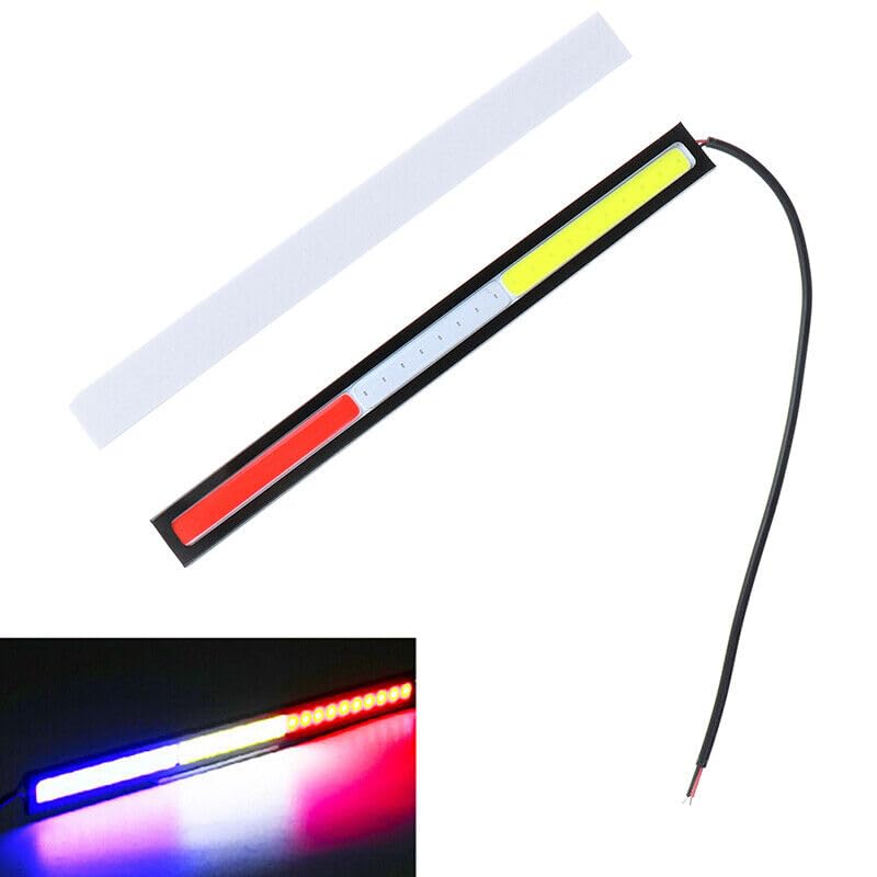 Image of Universal 17cm LED Light Strip Strobe Flash Daytime Running Light, LED Strip Light Super Bright 12V Underglow Lights COB DRL Running Lamp (RBG) Comfortable With Ray