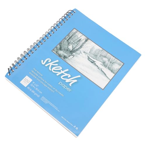 Carnet de dessin bleu de qualité supérieure aux pages blanches