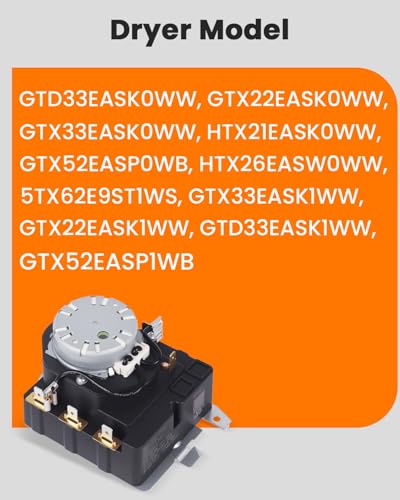 Image of WE04X25280 TMD1EM35 234D2377P005 Dryer Timer Compatible with GTD33EASK0WW GTX22EASK0WW GTX33EASK0WW HTX21EASK0WW GE /Hotpoint Dryer Replacement Part OEM Upgraded Dryer Timer, 1 Year Warranty