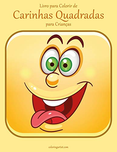 Livro para Colorir de Carinhas Quadradas para Crianças: 1