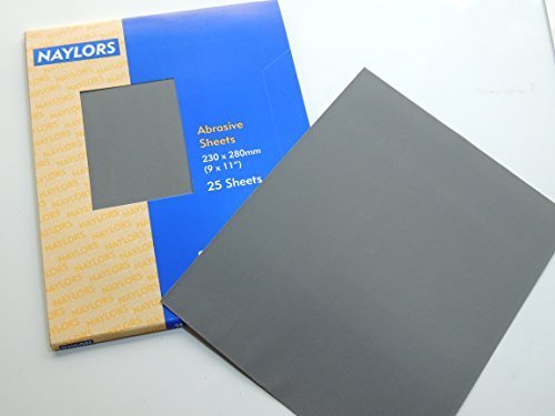 Wet and dry Sandpaper waterproof Abrasive Sheets coarse to super fine (12 mixed 100 - 1200) by NAYLORS