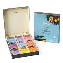 Yogi Organic Sampler Gift Box-5 Tea Bags per Flavor 45 Tea Bags-Delicious Wellness Immunity Teas-9 Herbal Teas-Caffeine-Free Tea Variety Pack-Tea Gift Set