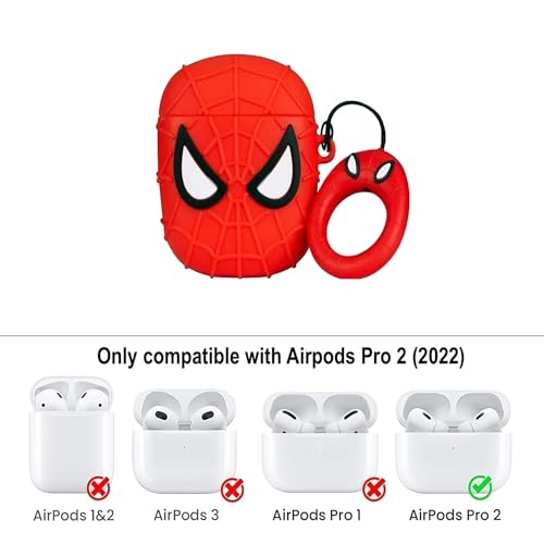 Image of YODI Case Cover for Airpods Pro|Pro 2|Airpods Pro 3|Airpods 4 Pouch, Silicone Cases with Cleaner Kit 360 Drop Protection,Shock-Resistant ((Spider-Man), Airpods Pro /Pro 2)