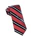 100% Silk Woven Burgundy and Navy Nifty Striped Tie