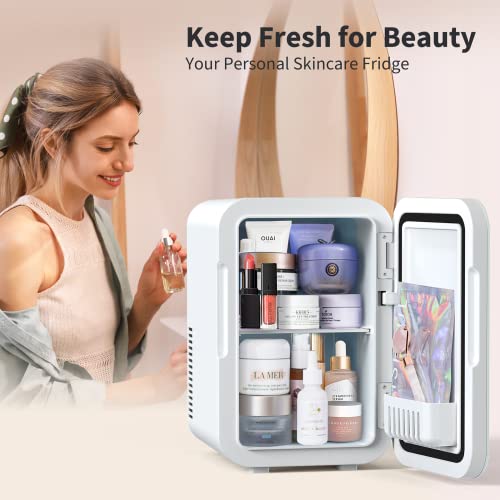 Potiry Mini Fridge, 6 Liter AC/DC Portable Thermoelectric Cooler and Warmer Mini Fridge for Bedroom Car Home Travel Mini… - Image 4