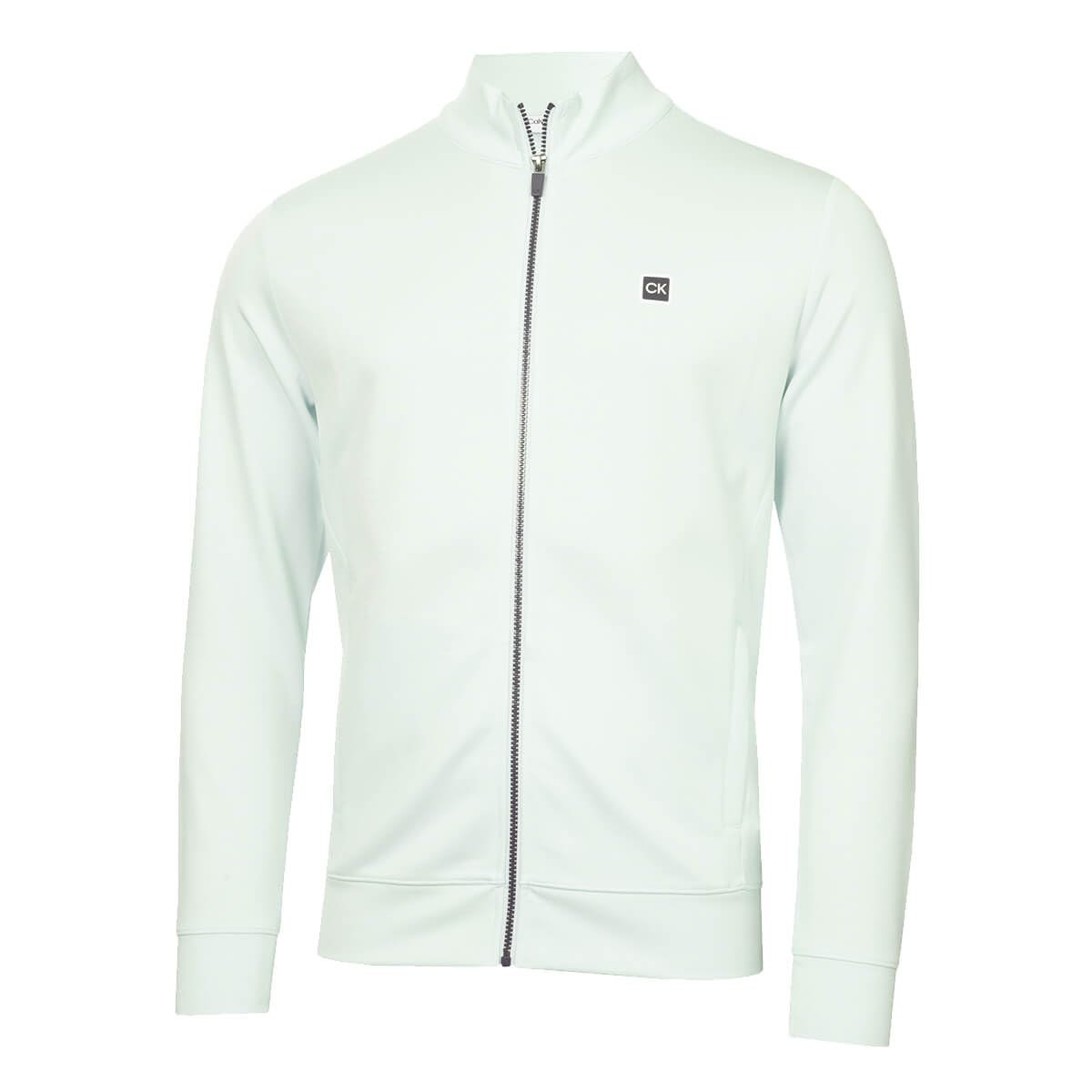Calvin Klein Mens Concord Full Zip Stretch Soft Sweater - Light Jade - XL