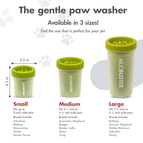 Dexas Limpador de patas de cachorro pequeno verde para cães – Suprimentos para animais de estimação