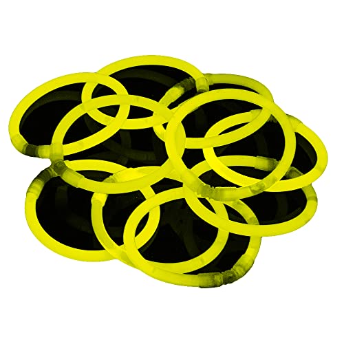 Glowhouse - Paquete de 100 pulseras de colores individuales (amarillo) Cover