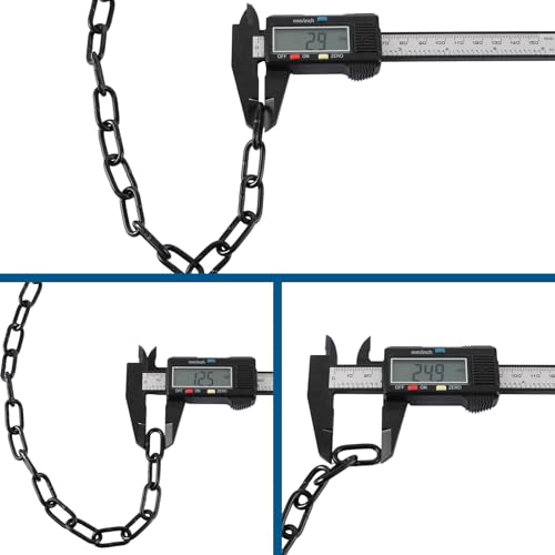 VIDETOL 10m Stahlkette aus Kohlenstoffstahl, 3mm Starke Stahlkette, Schwarz Gliederkette für Hundekette, Lampenkette, Absperrketten
