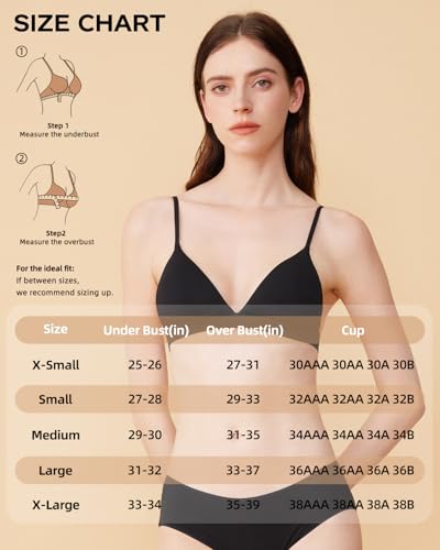 Image of Organic Cotton Bra for Small Breasted Women, Wireless T-Shirt Bra, Seamless Padded Bra for Women