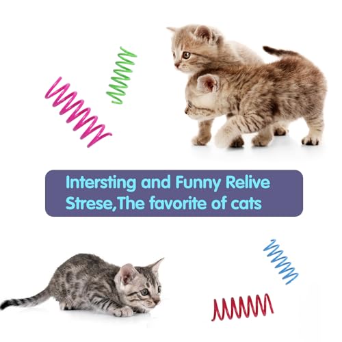 image for Kitys Fatch 12PCS 12Colors Cat Spring Toys for Indoor Cats, Interactiv