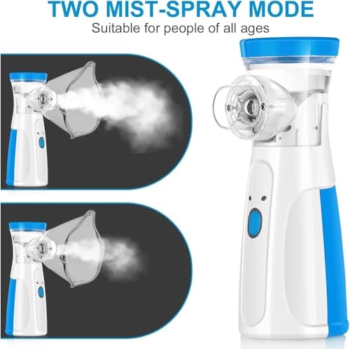 Image of Portable Mesh Nebulizer Machine with Carry pouch | Carry Pouch, Wireless, Dual Power, Auto Shut Off, Ultrasonic Nebulizer Machine, 2026 model