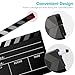 Ribvane Film Directors Clapboard, Move Slate Photography Video TV Cut Action Scene Acrylic Clapper Board Props with a Magnetic Blackboard Eraser, Two Custom Pens, Cleaning Cloth and Hex Wrench (Black)