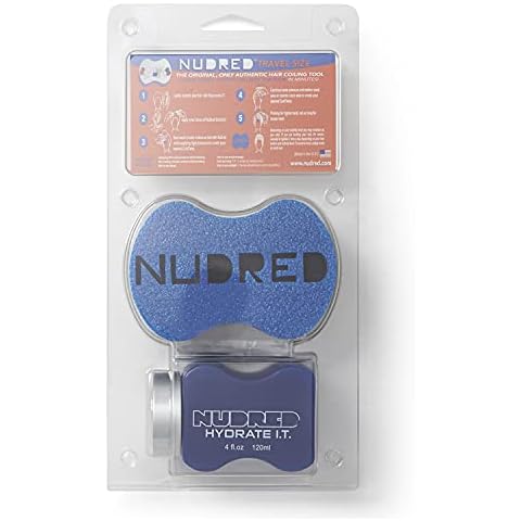 NuDred Hydrate I.T. Formula-Hair Sponge Brush + Hair Moisturizer For Men & Women, For Moisturized & Beautifully Sculpted Coils, Twists & Locs (Mini Blue Hair Sponge, Small Holes, 4oz Hair Moisturizer) Cover