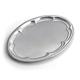 Sterlingcraft Silver Finish Serving Tray, 9 x 6 inches, 7 1/4 X 4 1/4 Serving Area