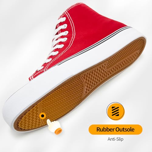 Image of ZGR Womens High Top Canvas Sneakers,Lace-up Canvas Shoes,Casual Tennis Walking Shoes