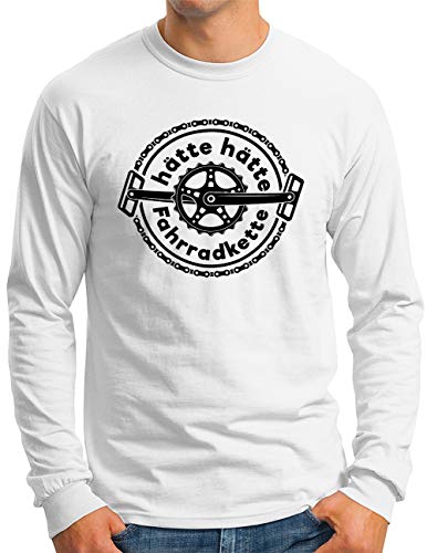 Chaîne de vélo haut manches longues OM3 pour homme cycliste blanc confortable