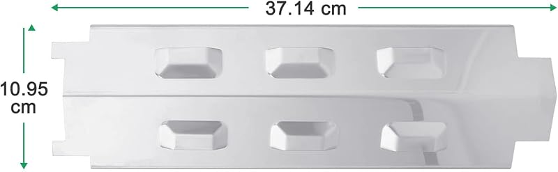 WELL GRILL 37 cm Rozsdamentes Acél Hőelosztó Lap Gázgrillhez - Kompatibilis Barbecook, Charbroil, Uniflame 750, Blooma és Boston 3k Turbo Mo
