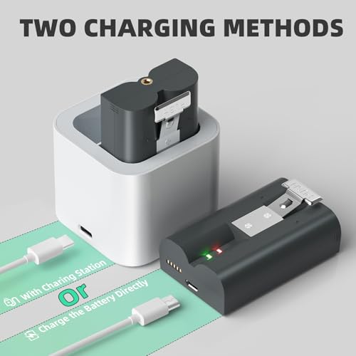 E EGOWAY 2-Pack Ring Batteries Replacement with Charger Station, 6400mAh - image 5