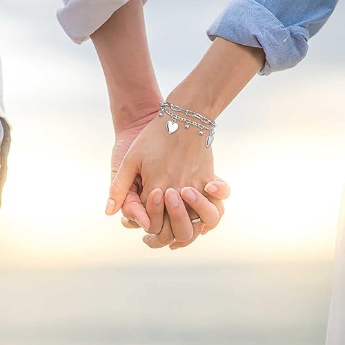 ZKXYFFS Bangle Bracelets for Women 925 Sterling Silver Bracelet Ladies Fashion Jewelry Simple Adjustable Cuff Bangles Layered Cuff Bangle Chain Bracelets3