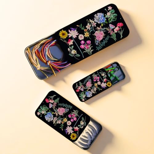 Image of 3 Pack Travel Floss Pick Holder, Reusable Floss Picks Dispenser & Containers, Stackable Design Multifunctional Portable Box Containers