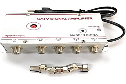 LEOFLA Amplificateur Numérique Terreste X Antenne TV Analogique Ou Numérique avec 4 Sorties