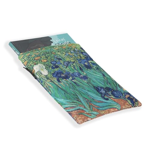 Halta Definizione - Book Cover, Pratica Custodia per Libro Imbottita in Tela Stampata con un'Opera d'Arte di Van Gogh, Ideale per Contenere e Proteggere Libri o Altri Accessori, 19 x 25H cm, Iris