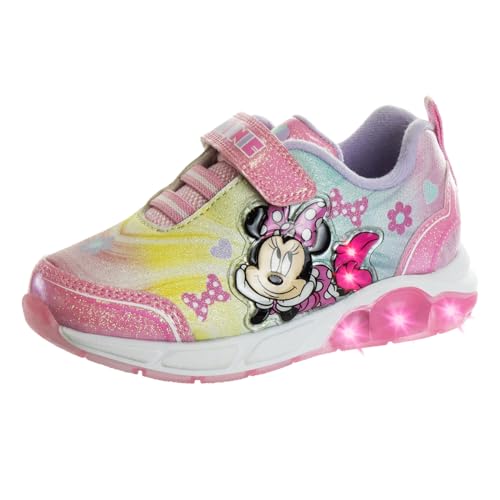 Image of Disney Girls Minnie Mouse Light Up Laceless Running Shoes (Toddler/Little Girl)