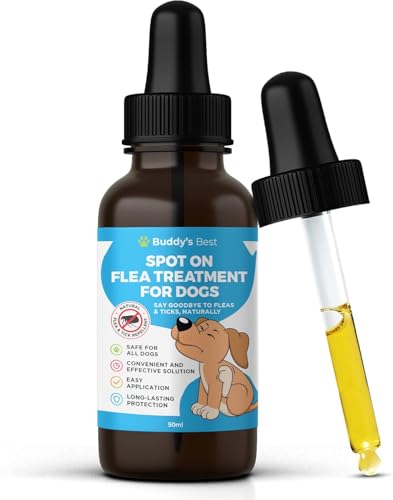 BUDDY'S BEST 50ml Spot On Repelente de Pulgas para Perros - Antiparasitario Perros - Anti Garrapatas Perros