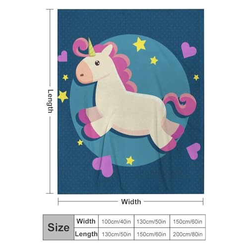 Couverture polaire licorne, le cadeau doux et chaud idéal pour lit - 3