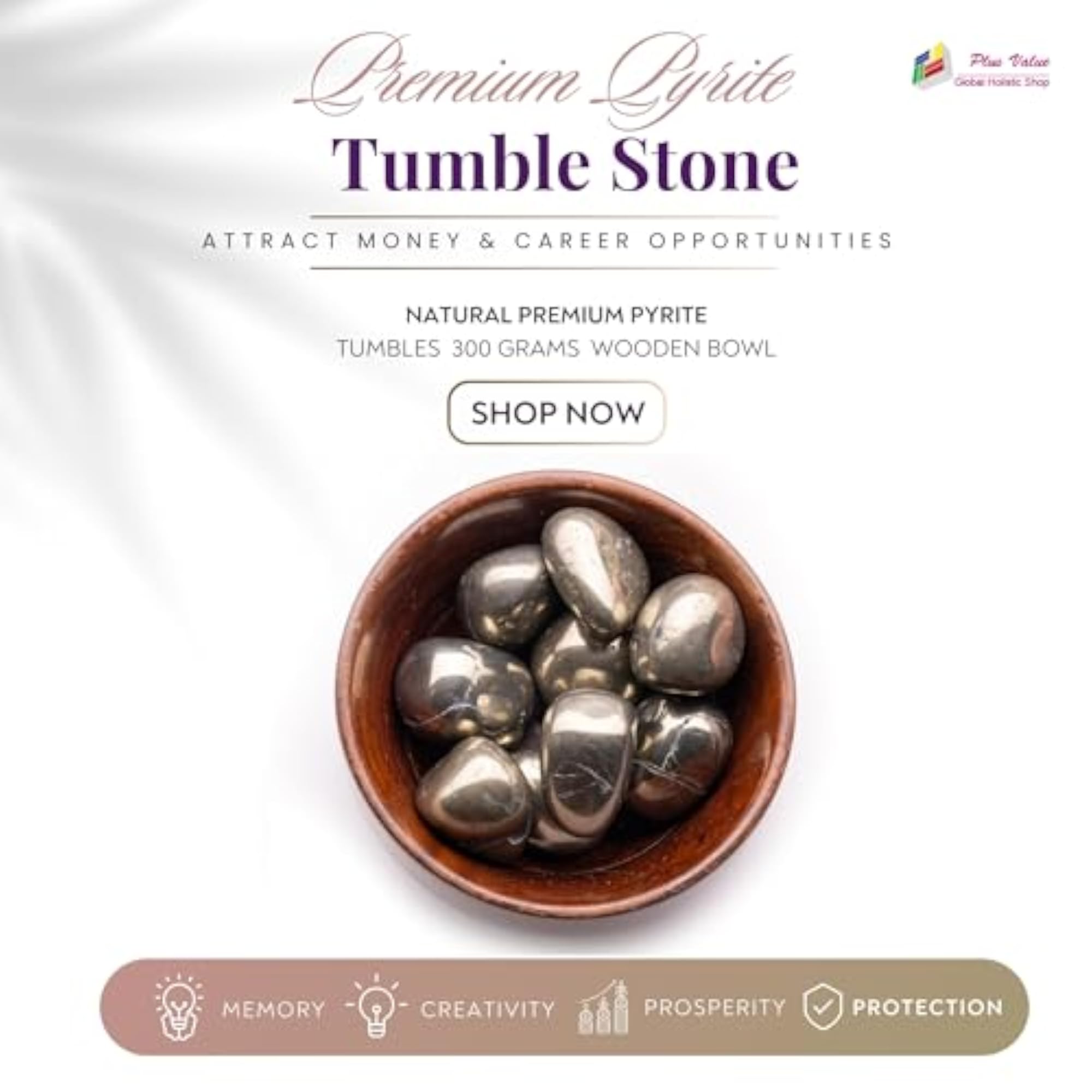 Pyrite Tumble Stone for Wealth and Prosperity