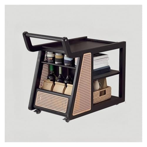 Table d'appoint en rotin avec roulettes pour salon et lecture cosy