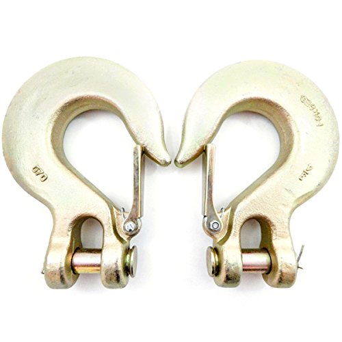 Red Hound Auto 2 Forged Alloy Clevis Safety Slip Hook With Latch Tow - 3/4 Inches - Grade 70 #TOP7