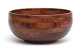 Lipper International Cherry Finished Footed Rice Serving Bowl, Large, 12' Diameter x 5' Height,...