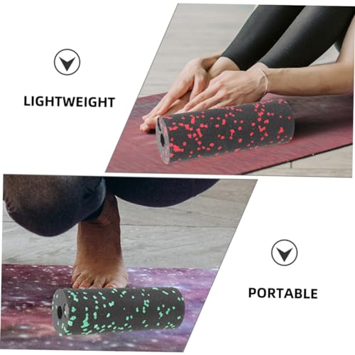 Rodillo de espuma para yoga y masaje profundo de tejidos, 2 unidades, equipo de entrenamiento fitness, rodillo EPP para masaje muscular, portátil y compacto miniatura 4