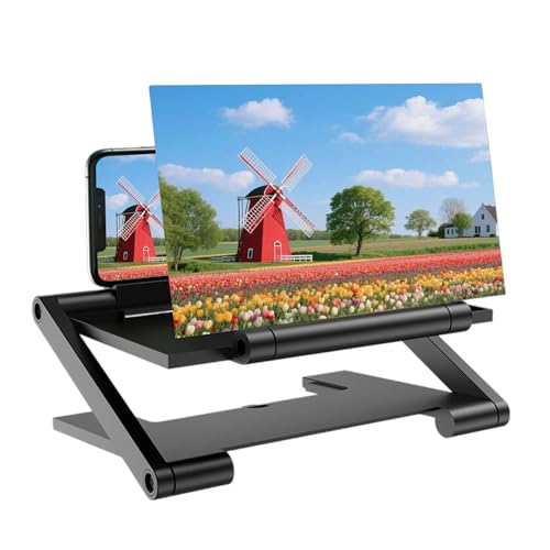 Ampliador de pantalla para teléfono móvil - Herramienta de amplificación de pantalla plegable y ajustable | Kabelose Ladestation Mit Handyhalterung,Für Nachttisch Wohnzimmer Reise Studentenwohnheim