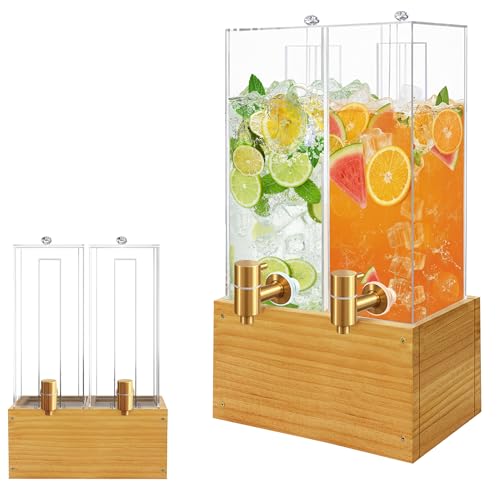 2 Pack 2 Gallon Drink Dispenser, Large Drink Dispenser...