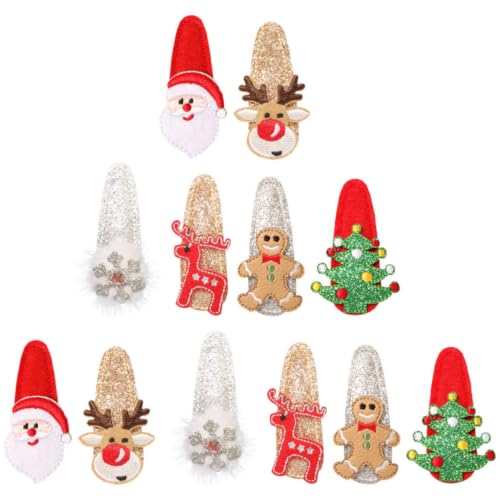Pasadores navideños resistentes y ligeros Toddmomy decorados con motivos adorables de fin de año