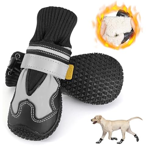 Eyein Waterproof Dog Shoes with Reflective Strips Cover