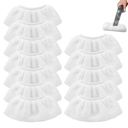12 Paño de Microfibra Compatibles, Almohadillas de Repuesto para Limpiador Reutilizable, Lavable a máquina Paños de Repuesto, Para Limpiador a Vapor Kärcher EasyFix SC1, SC2, SC3, SC4, SC5
