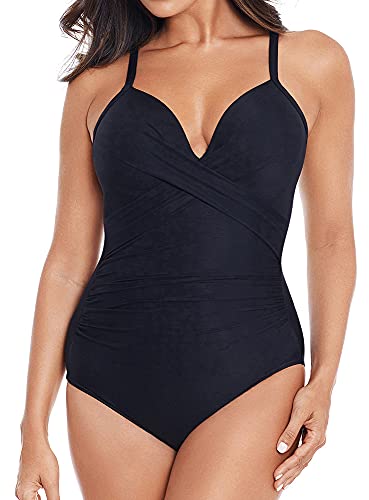 Miraclesuit Women's Swimwear Rock Solid Captivate Tummy Control Underwire Cross Back One Piece Swimsuit2