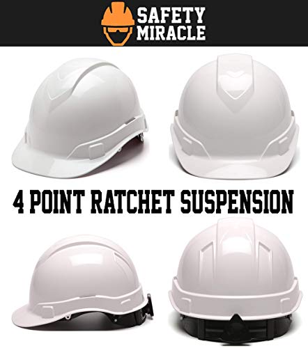 Custom Hard Hats - Personalized Logo - Cap Style 4 Point Ratchet Suspension #TOP1