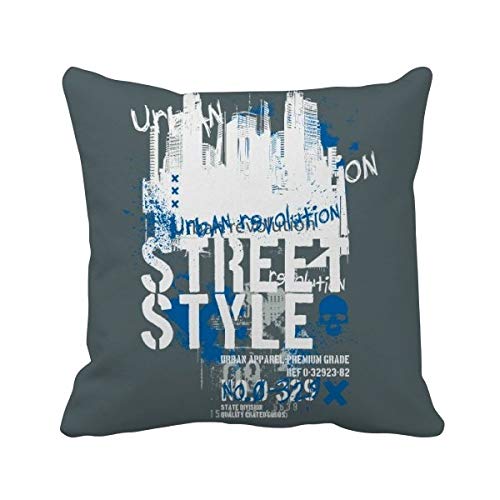 Coussin graffiti multicolore 40x40 pour décorer un canapé moderne - 2