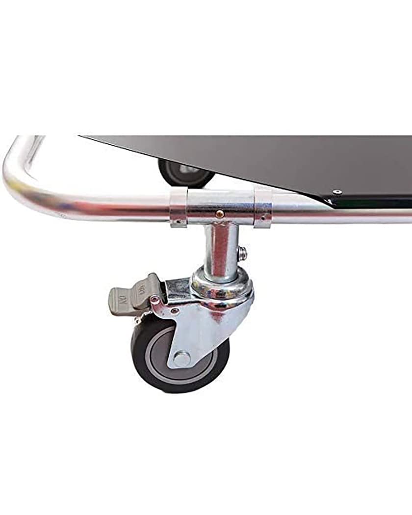 FAXIOAWA Tragbare 4-Rad-Notrettungsbahre Faltbare Flache Bahre aus Aluminiumlegierung für den Patiententransport Bahre mit 159 kg Tragfähigkeit