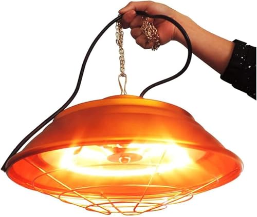 Momgla ペットヒートランプ、チキンコープヒーターランプ、家禽および家畜用の防爆ピグレットシックヒートランプ畜産収集暖かさランプ (36*21cm)
