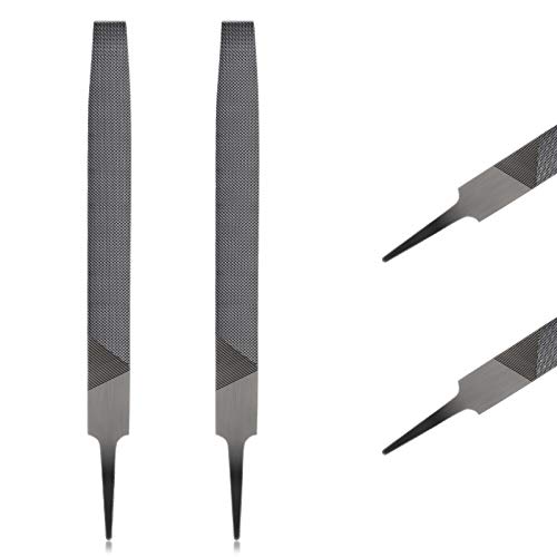 2 Pack Rectangular Cut Axe File, Mill Smooth Cut File Carded, Hardened Steel Flat Suitable for Sharpening Dull, Blunt or Tired Edges