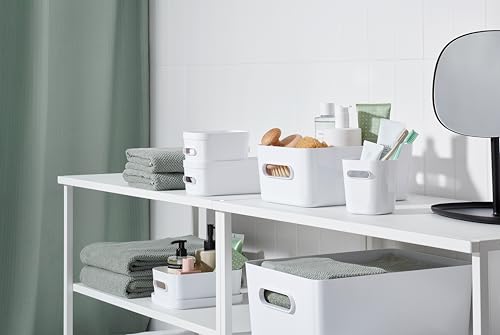 SmartStore Compact Organizer Weiß 41x29x15,5cm I Extra robuste Aufbewahrungsbox & Ablage I 100% BPA-freies SAN Plastik I Organisation für… – Ansicht 3