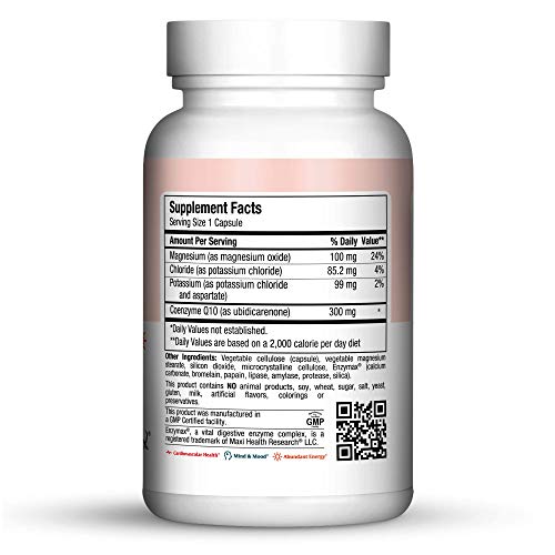 Maxi Health Advanced Co Q10 300 - Coenzyme Q10 - With Potassium & Magnesium - 60 Capsules - Kosher #TOP1