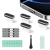 Le couvercle antipoussière pour iPhone est fabriqué en aluminium + silicone, et l'embout inséré dans l'appareil est souple pour ne pas endommager le port de charge et pour garantir une fermeture étanche