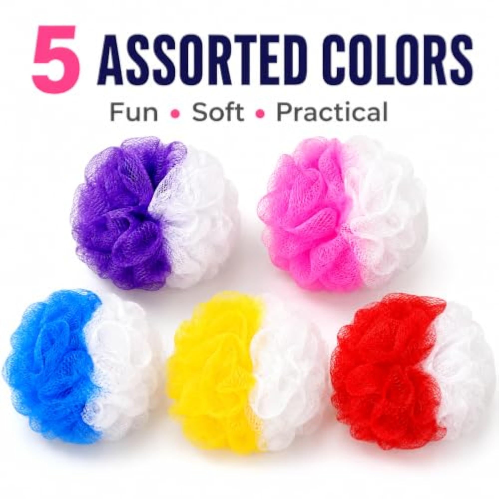 Large Nylon Extra Soft Body Wash Loofah Scrub, 1 Piece